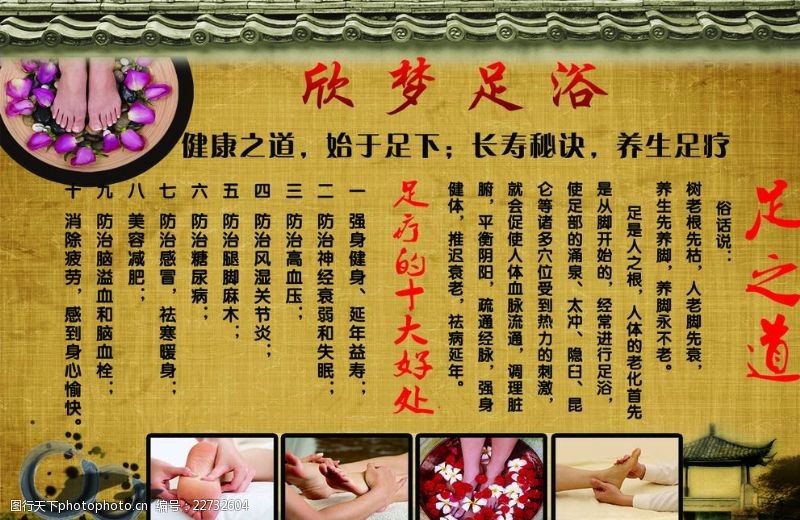 足浴中心展板设计灵感与图片素材指南